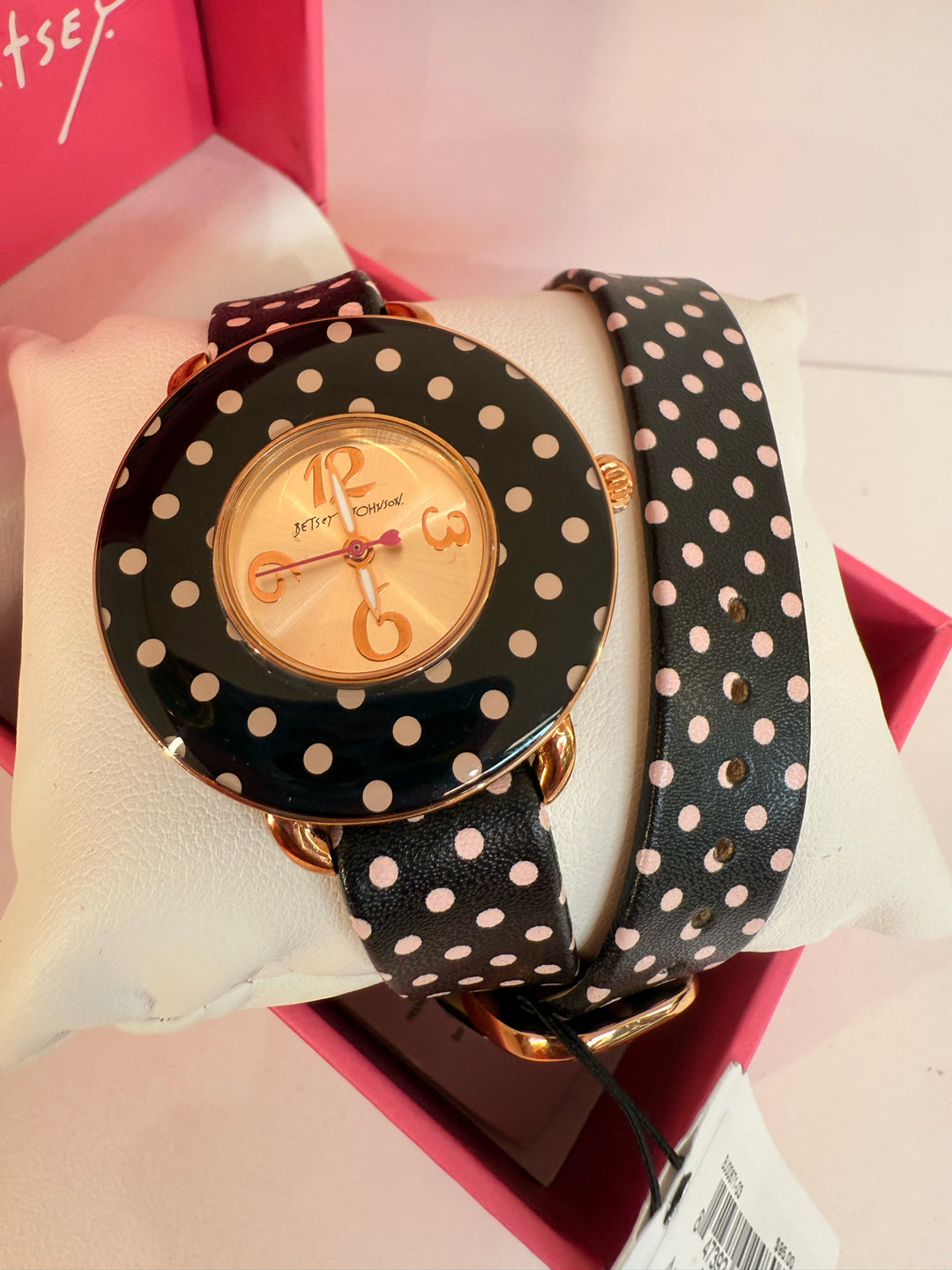 NWT Betsey Johnson Double Wrap Gold Face Watch