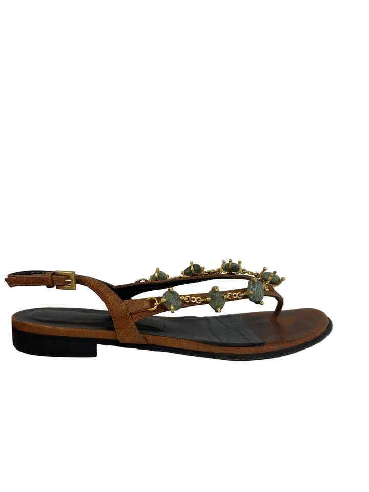 Valentino Garavani Thong w/ Stones Shoe Sz 36.5
