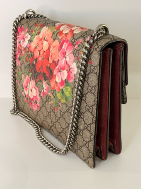 Pre Owned Gucci Dionysis Bloom Silver Hardware Designer Bag