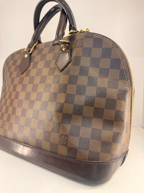 Louis Vuitton Canvas Damier Ebene Alma Handbags