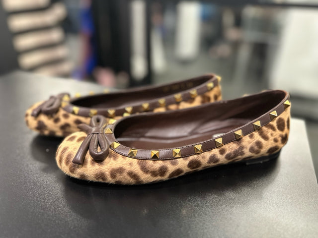 Valentino Garavani Sz 39 Leopard Flat Shoes