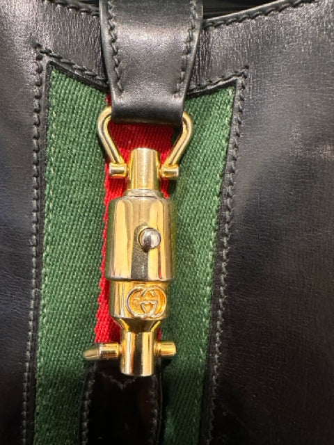 Gucci Medium Jackie Green/Red Stripe Shoulder Bag