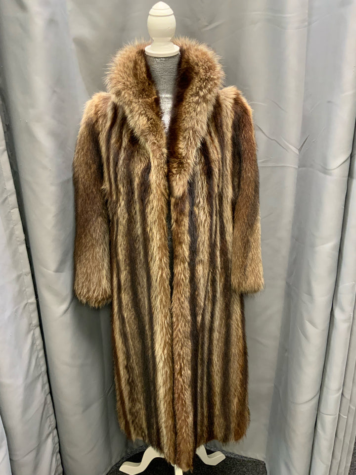 Vintage Revillion Long Racoon Fur Coat S/M