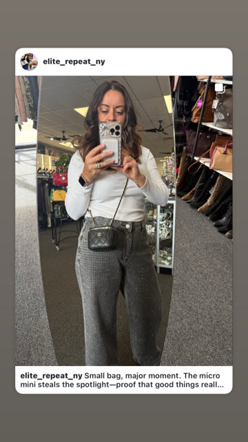 Chanel Black Nano Mini Crossbody Designer Bag