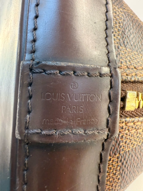 Louis Vuitton Canvas Damier Ebene Alma Handbags
