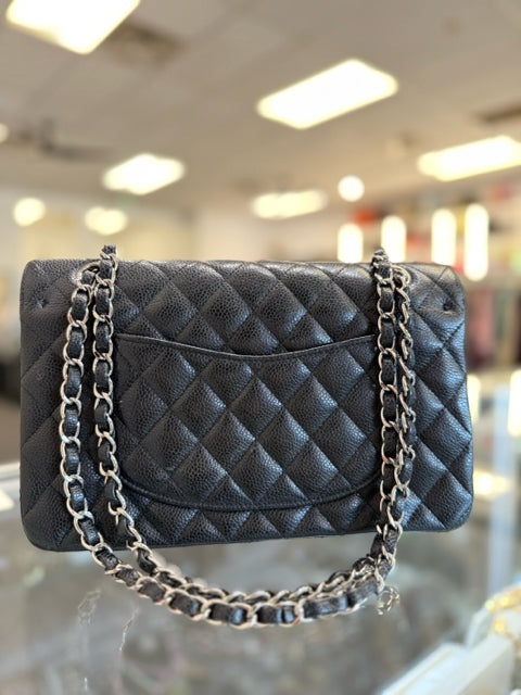 Chanel Caviar Black Double Flap Hand Bag
