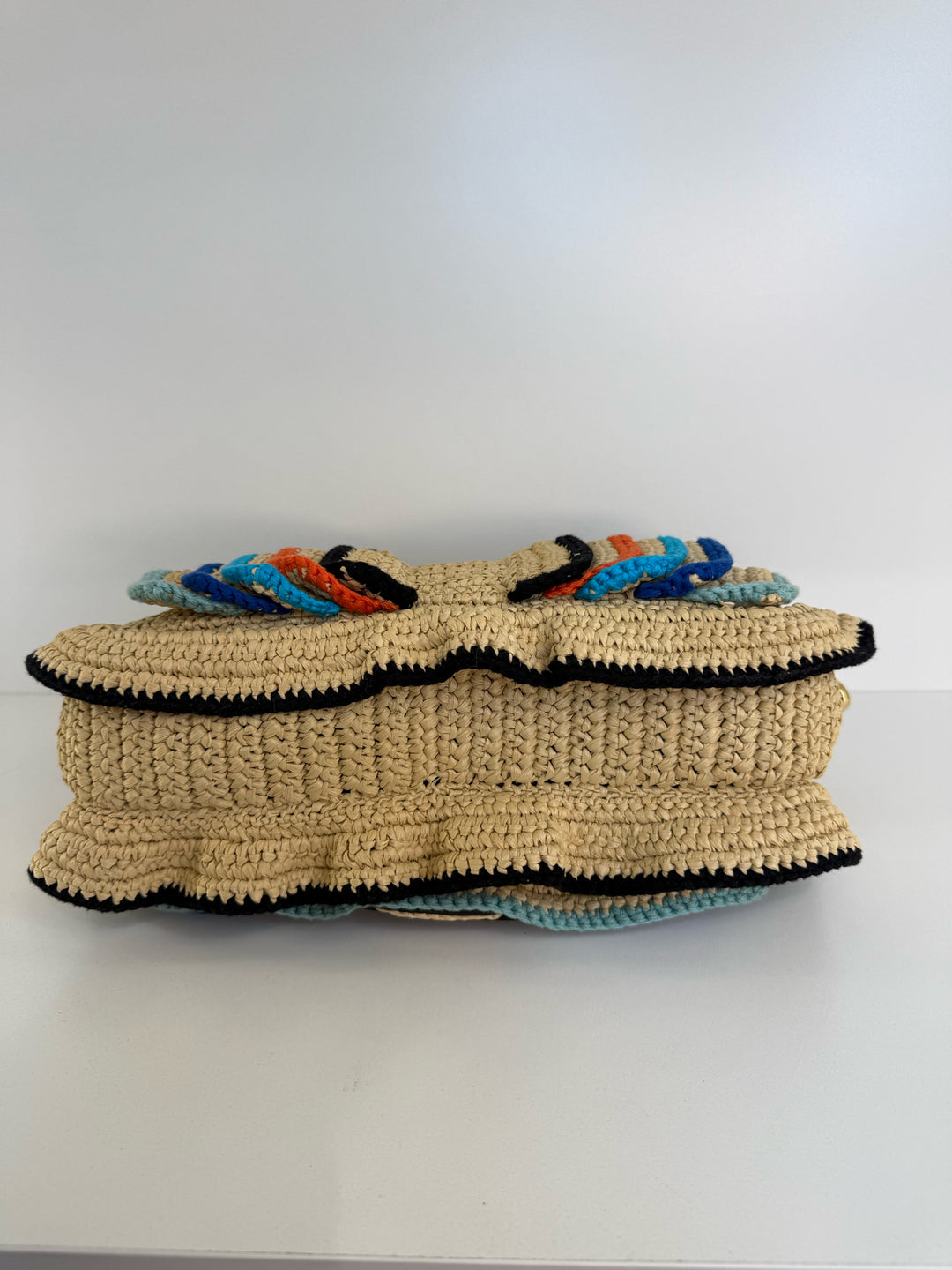 NWT Fendi RAFFIA BAQUETTE Cross Body