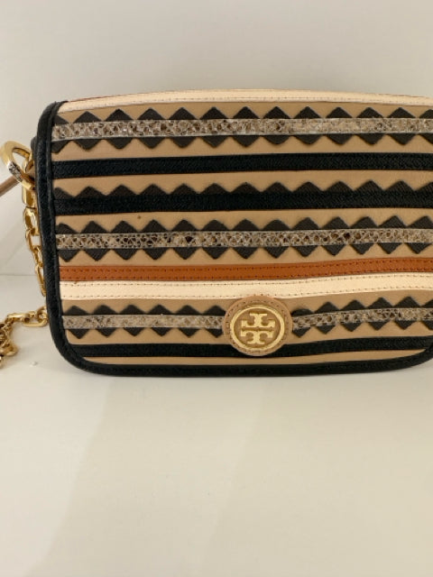 Pre Owned Tory Burch Mutil Stripe Small Cross Body
