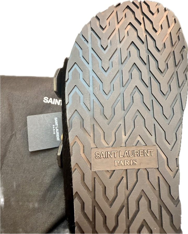 NIB Saint Laurent New In Box Sz 36.5 Pony Hair Shoes Slides