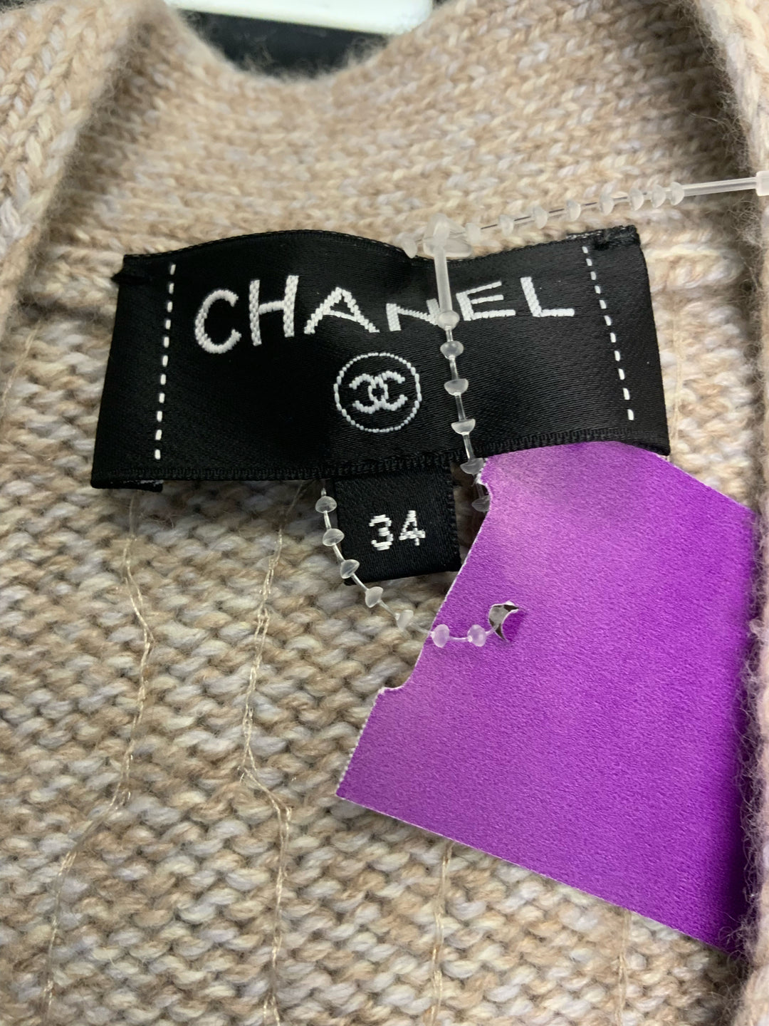 Chanel Cardigan 22K CC Sequin Vest w/ CC Buttons Size 34