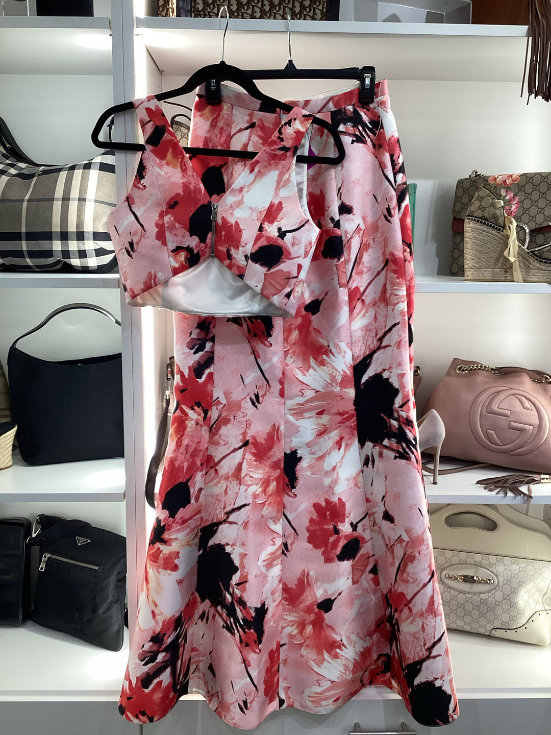 Long Floral 2 Piece Floral Set Sz XS/S