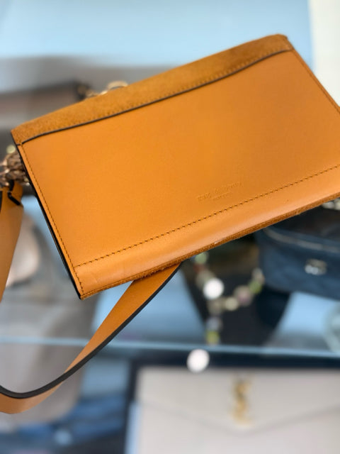 Pre Owned Rag & Bone Mustard Suede Cross Body Bag.
