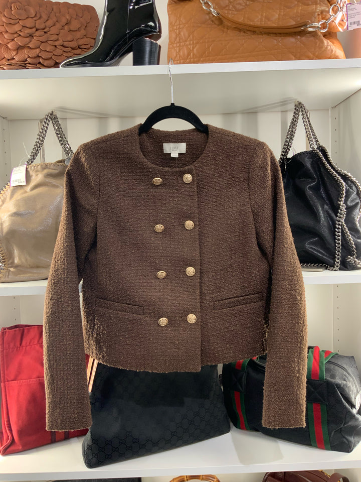 NWT Loft Blazer Brown Jacket Size XXS