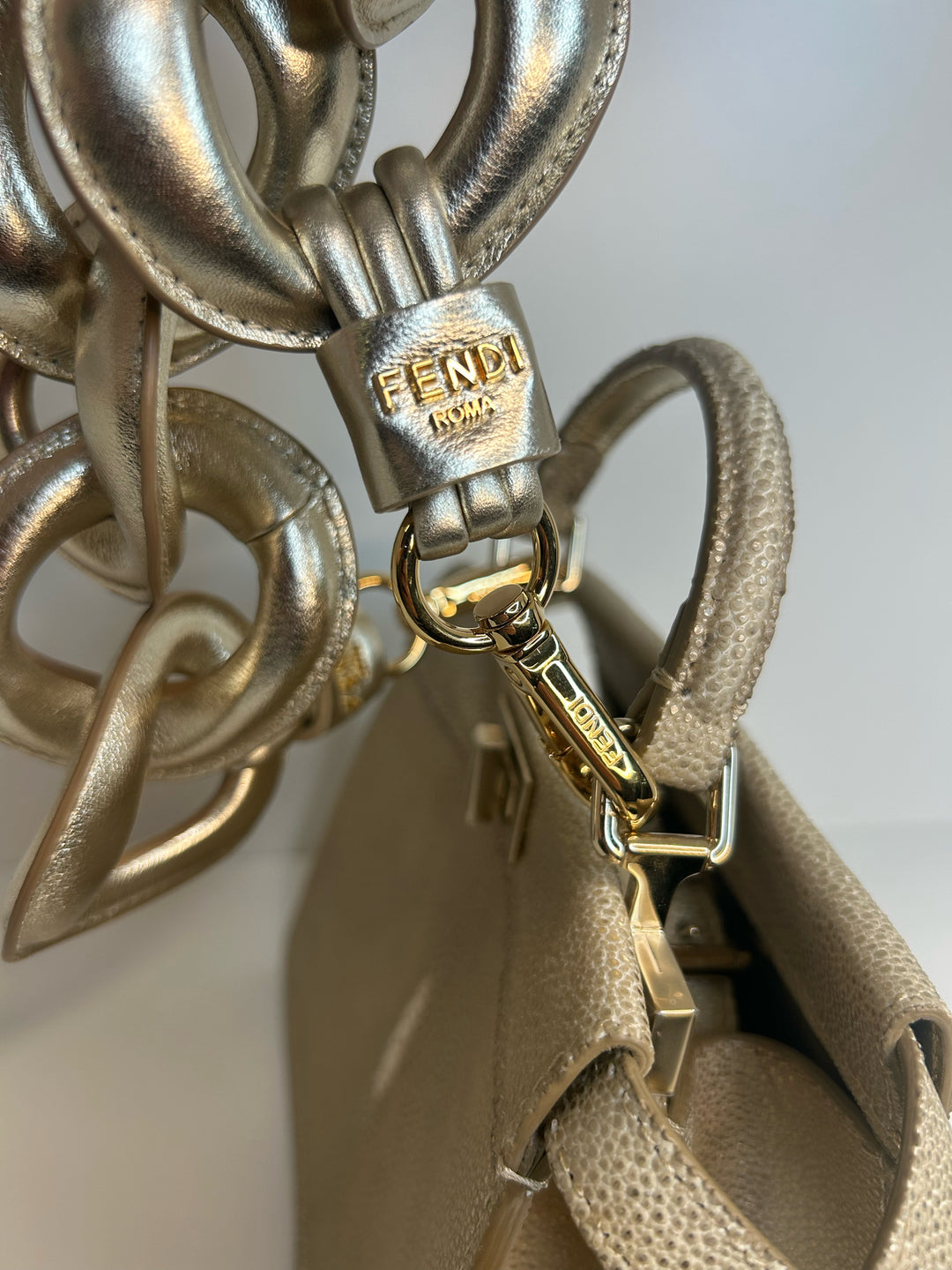 Fendi Petite 2025 Peekaboo Stingray Designer Bag