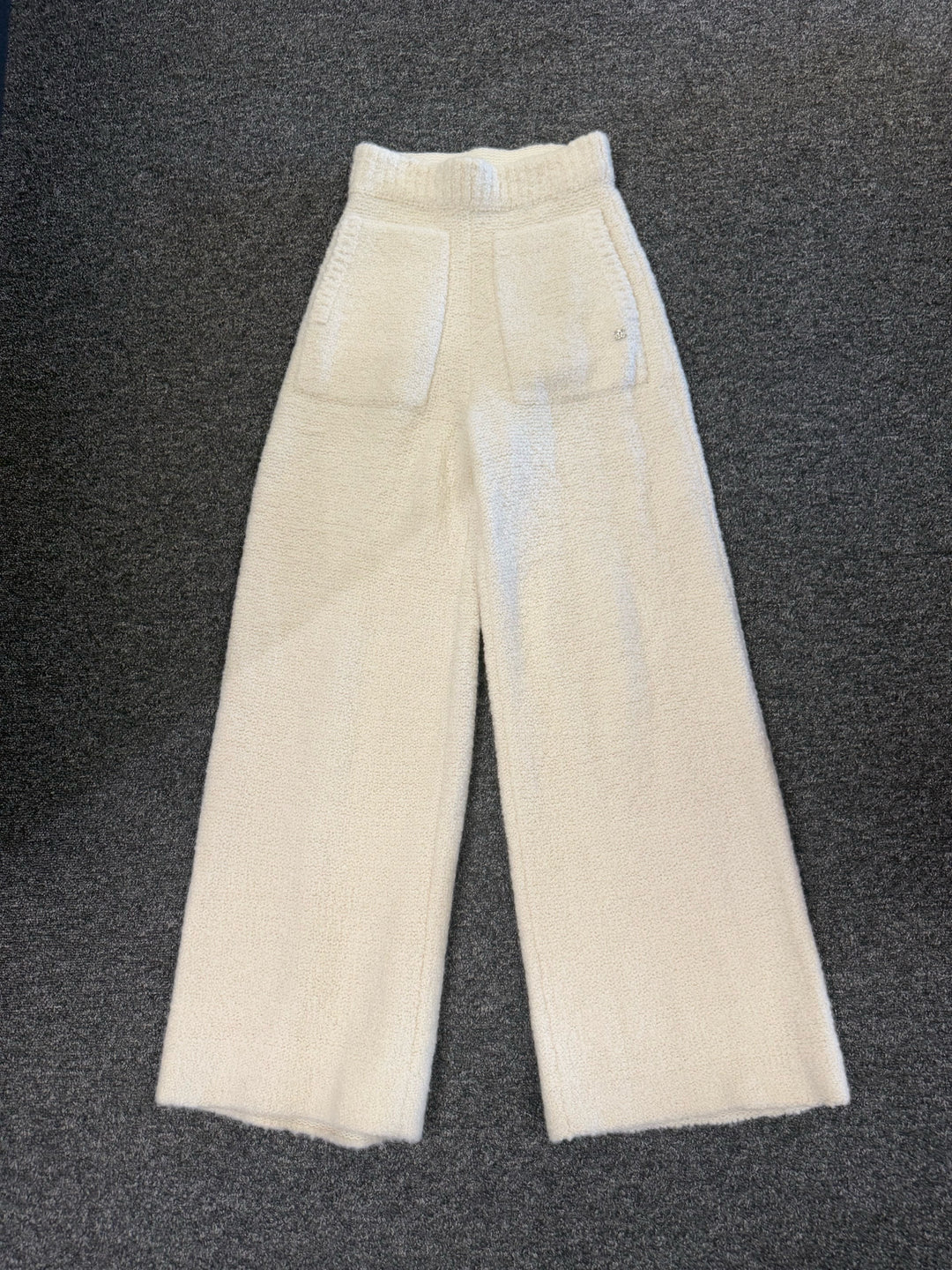 Chanel High Waist Straight Leg Cashmere/ Wool Pant Sz 34