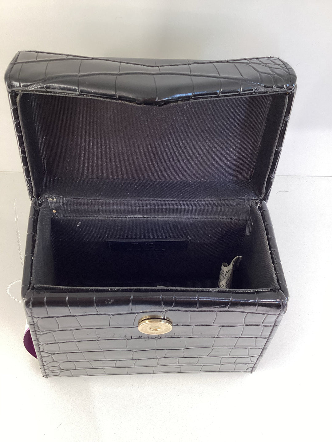 Zara Top Handle Croc Embossed Mini Handbag