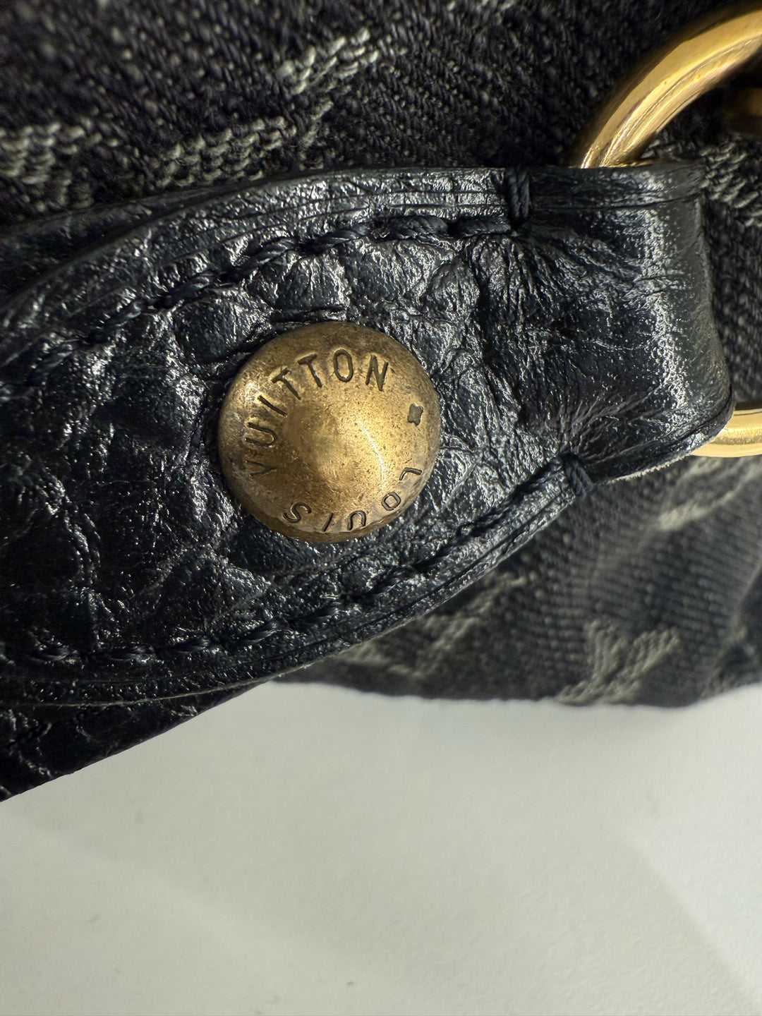 Louis Vuitton Black Denim Neo Cabi MM Designer Bag