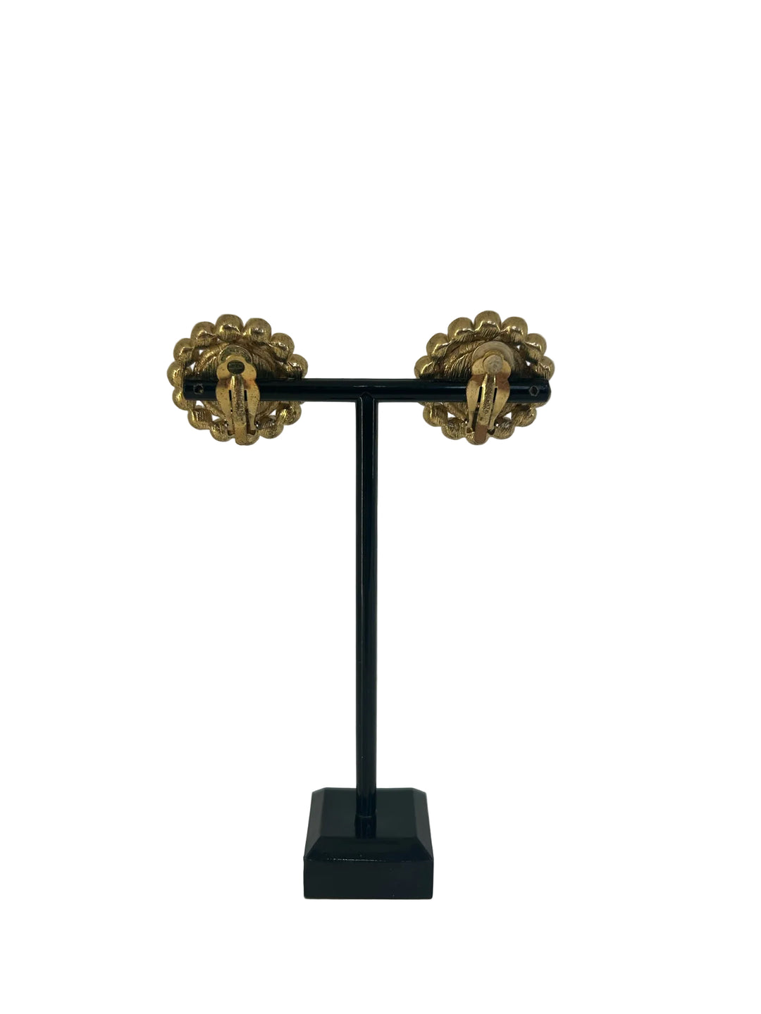 Vintage Givenchy Large Pearl Center Circle Earrings