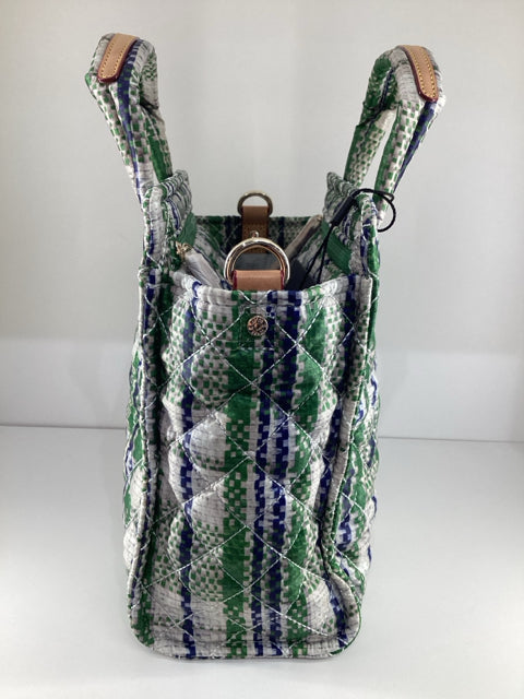 NWT Mz Wallace quilted tote plaid design w/dustbag Cross Body Bag.