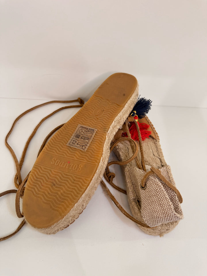 Soludos Sz 9 Tan Espadrilles Shoes