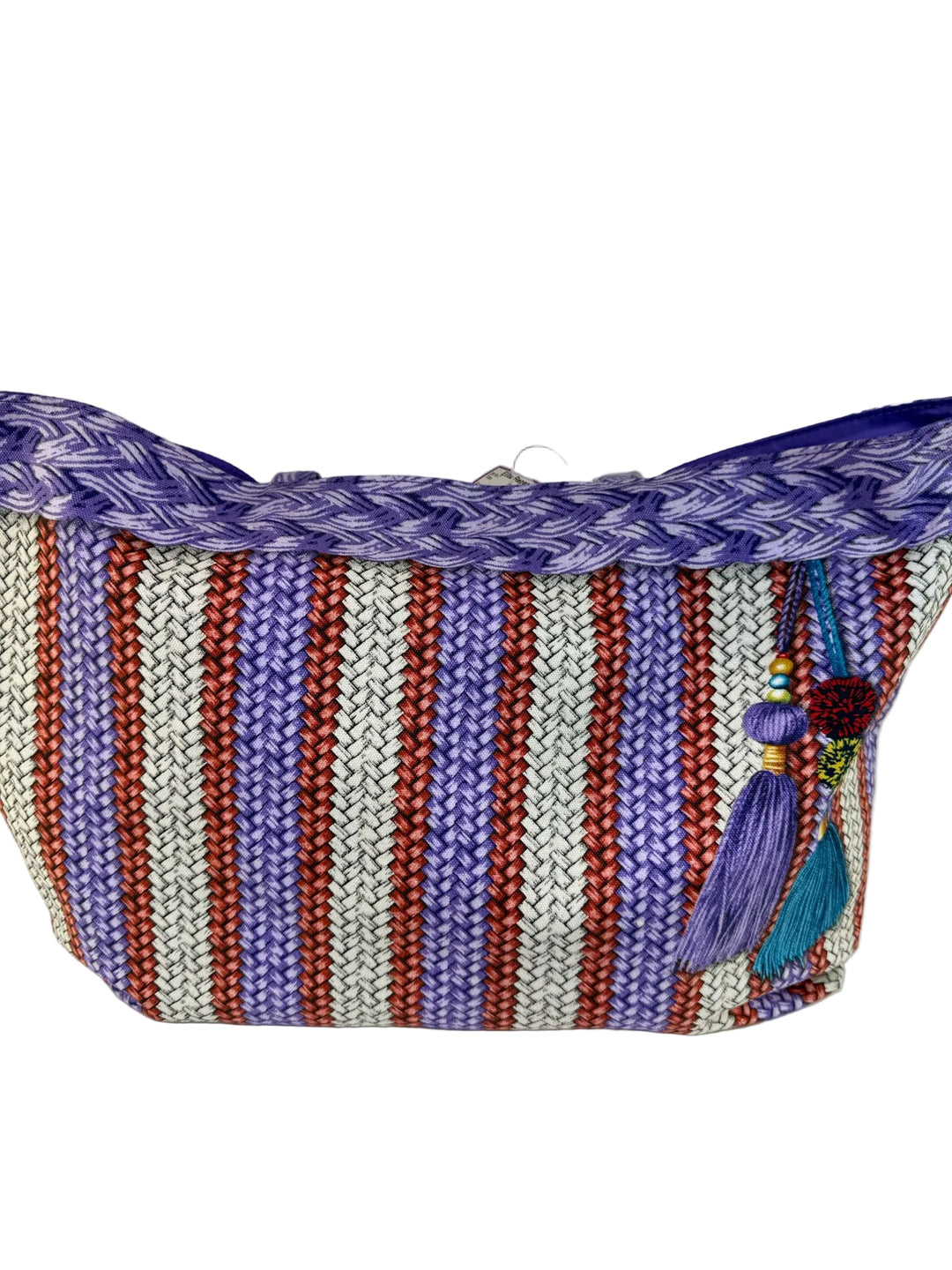 Large Braided Print Tote