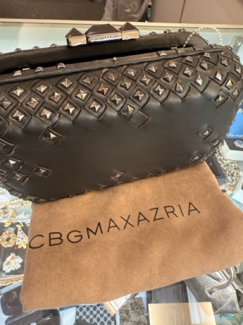 BCBG  Max Azria W/BAG  hard case w/  silver studs Purse Bag