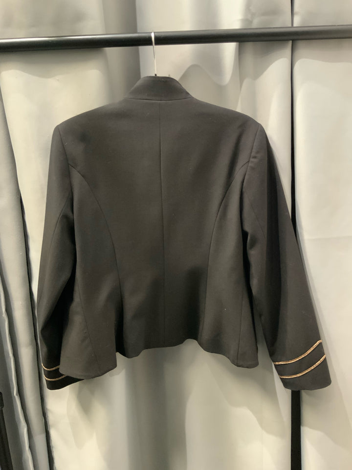 Allen Schwartz Military Style Frill Front Blazer