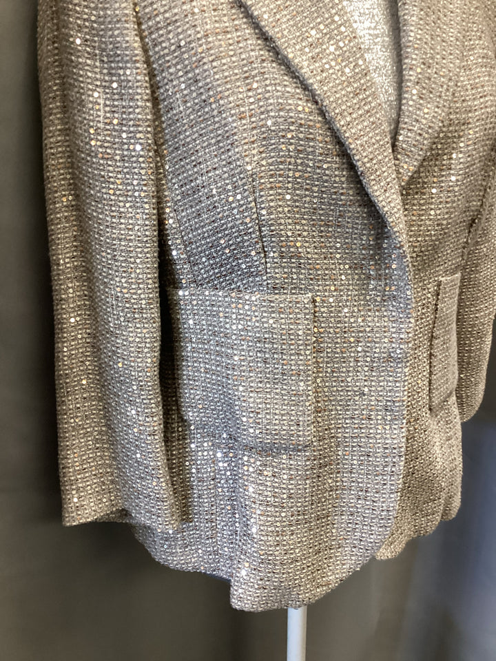 Escada Hidden Closure Sequin + Tweed Jacket Size 6