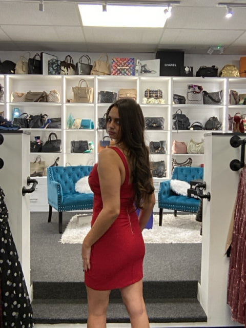 EMERALD SUNDAE Sz S Red BodyCon Dress