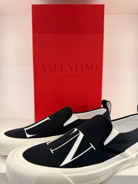 NWT Valentino Garavani Sz 11/11.5 Canvas Slip On Sneakers w/Box