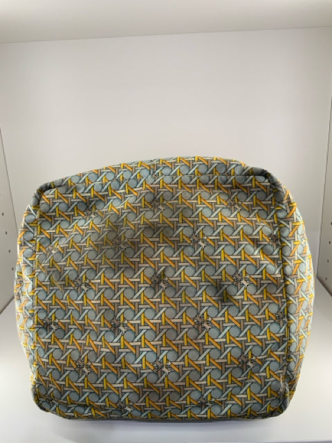 Pre Owned Tory Burch Geometric Basket Weave Tote