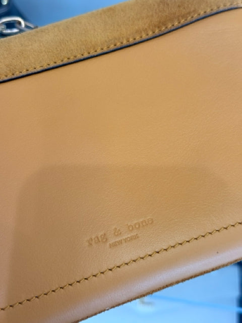 Pre Owned Rag & Bone Mustard Suede Cross Body Bag.