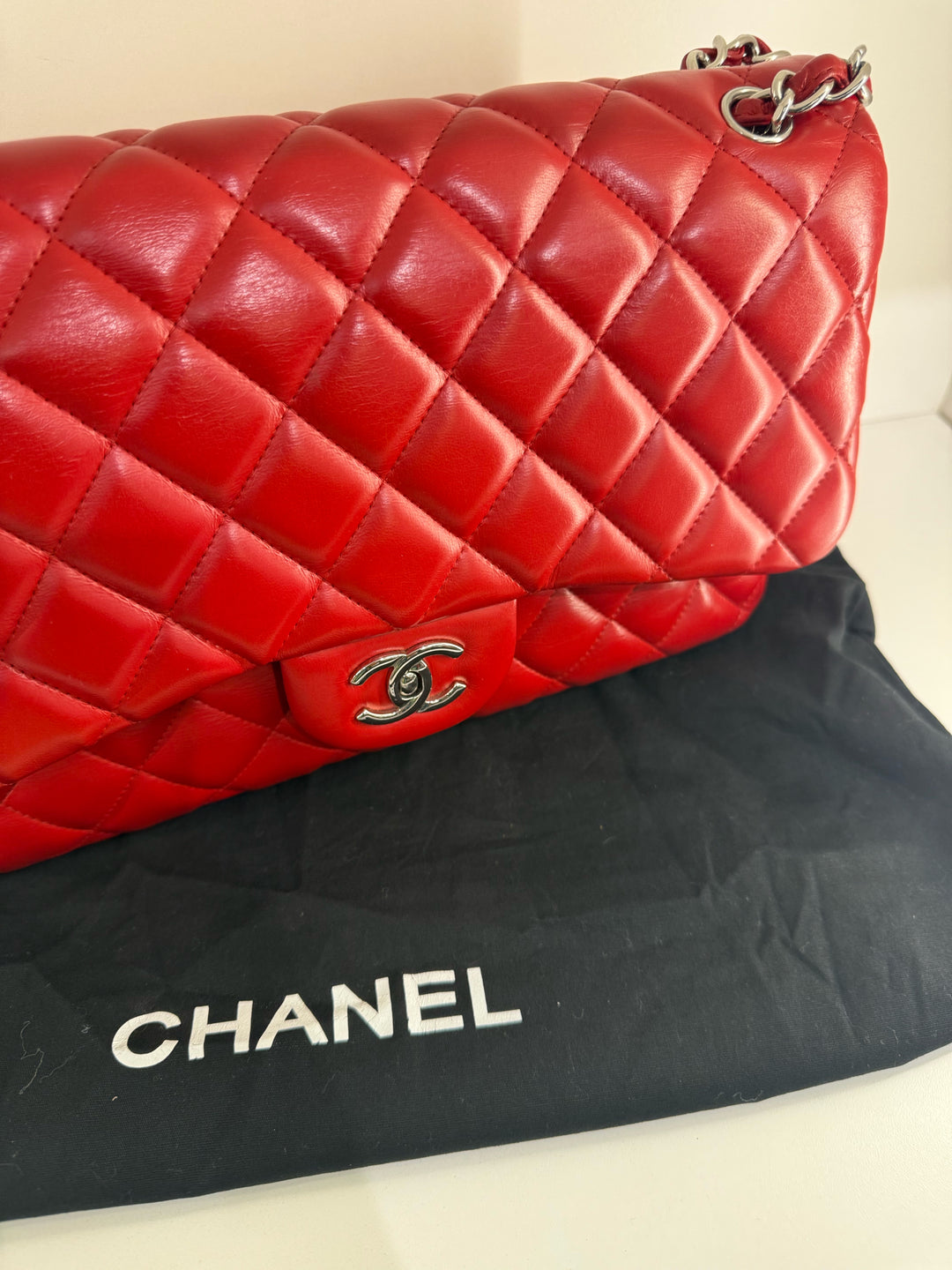 Chanel Classic Jumbo Double Flap Silver Hardware Designer