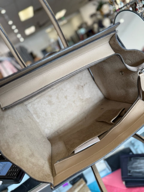 Celine Luggage Taupe Designer Bag w/ Dustbag