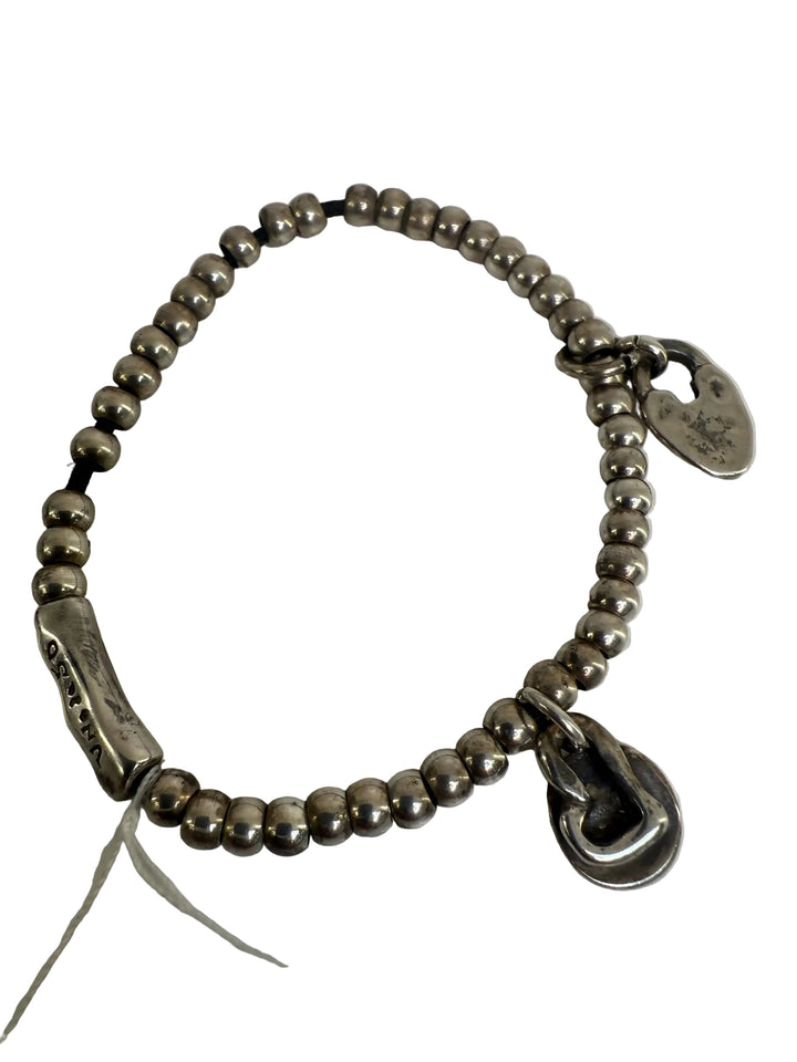 Uno De 50 Stretch Balls & 2 Hammered Hearts Bracelet