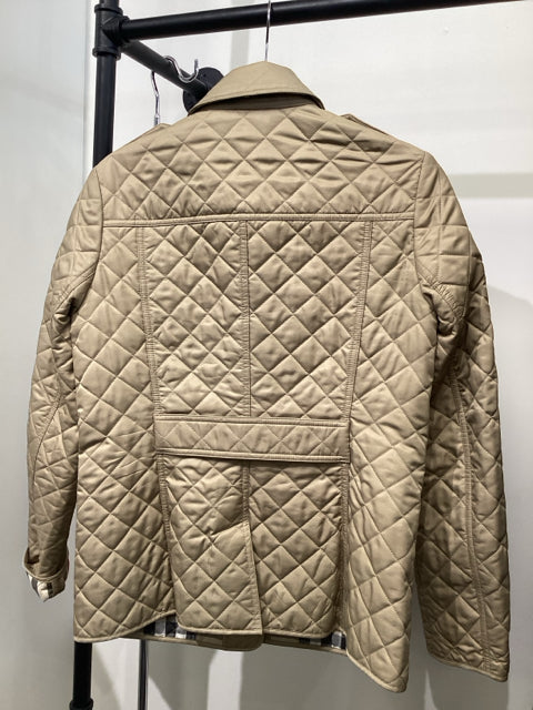 Burberry Sz S Beige Quilted Coat/Jacket