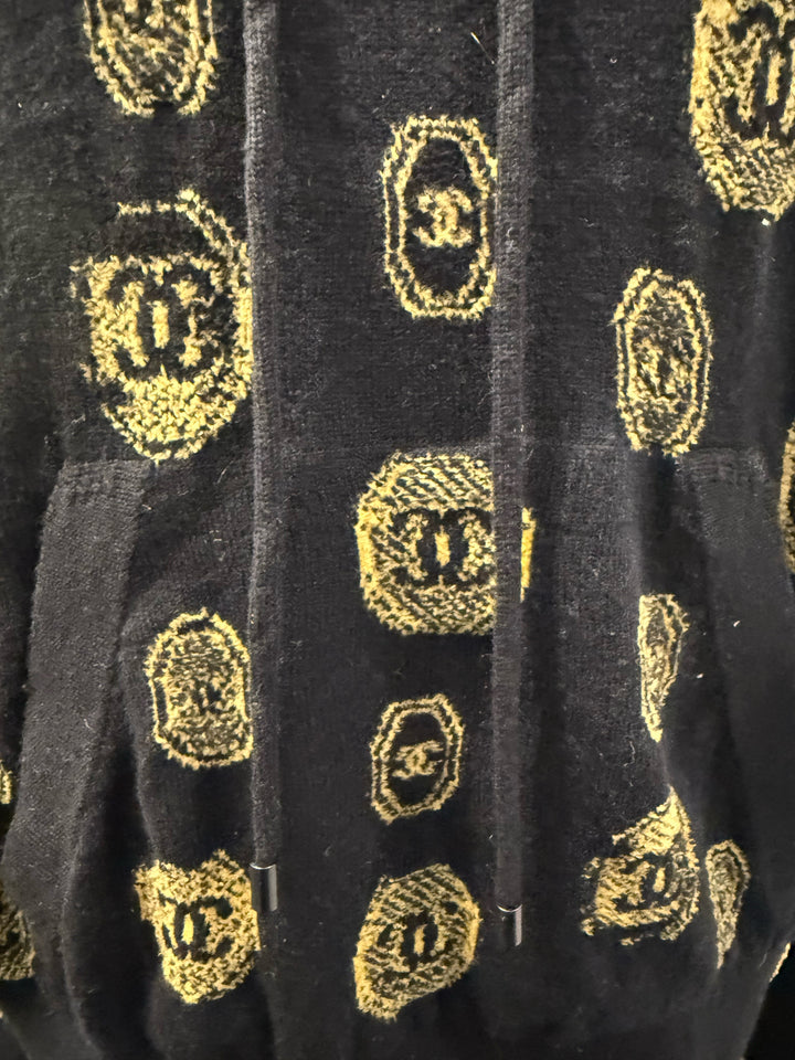 Chanel 2021L/S Cashmere Hooded Sweater Size 36