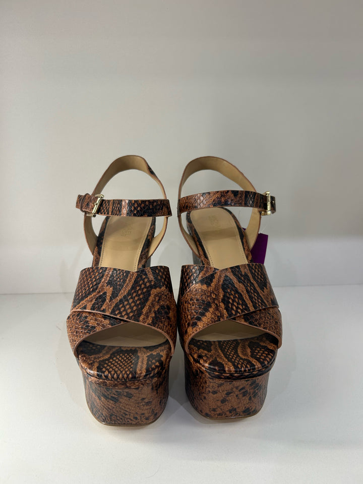 NWT Michael Kors Snake Print Platform Shoes Sz 8