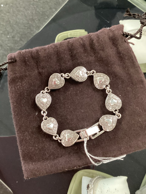 Pre Owned Brighton Bracelet Heiress heart silver/gold swarovski crystal