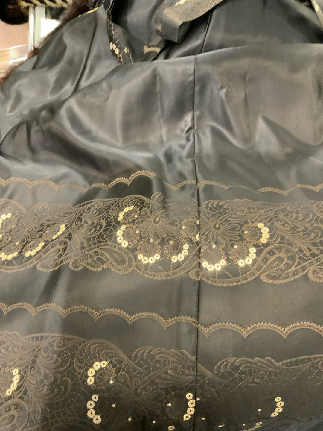 Vintage Black Brown Mink Fur Coat