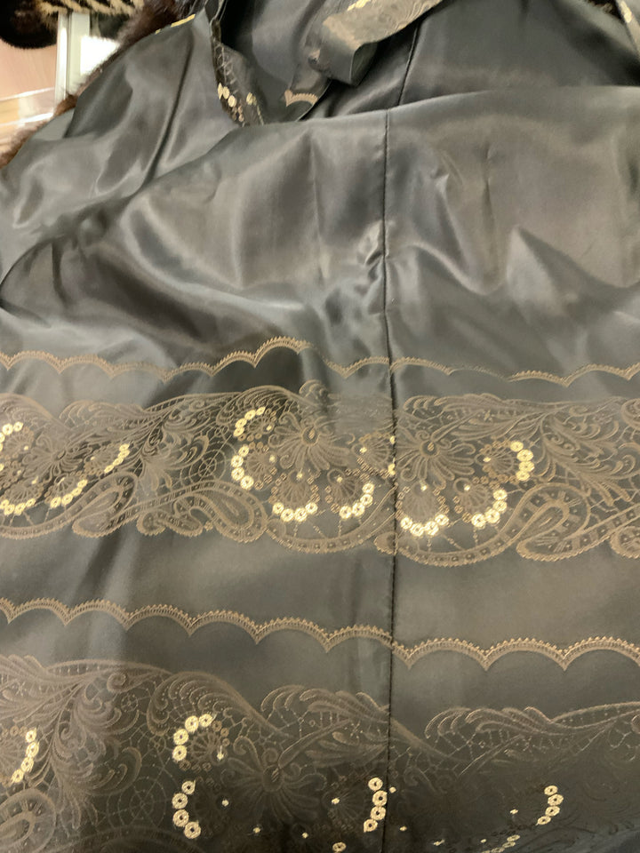 Vintage Black Brown Mink Fur Coat