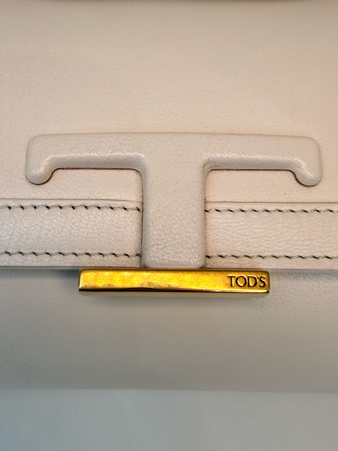 Tod's Cream Mini Timeless Flab Designer Bag