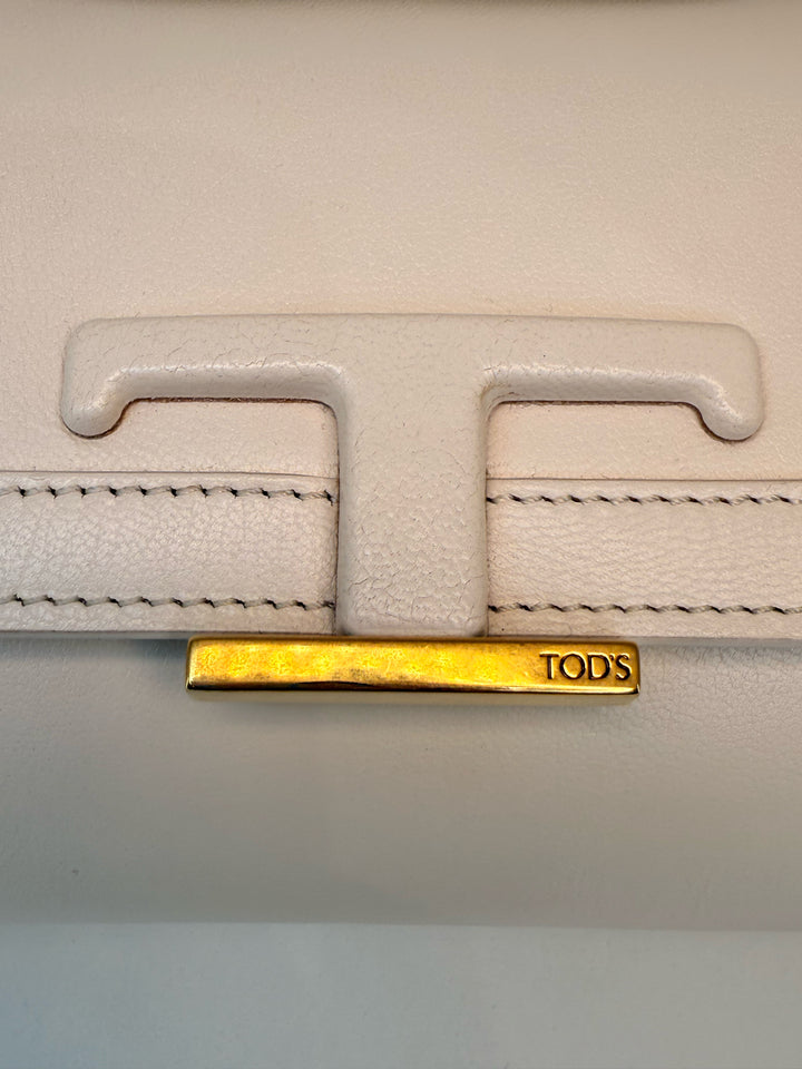 Tod's Cream Mini Timeless Flab Designer Bag