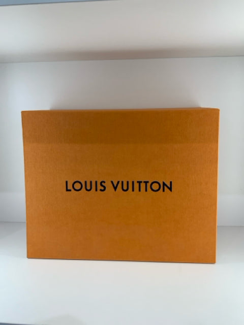 Pre Owned Louis Vuitton Black & Blue Pillow Slide Shoe Sz 38 Shoin Box