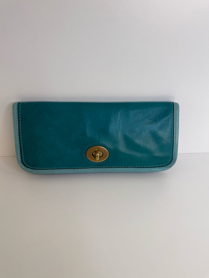 Coach Foldover Turnlock Clutch Bag