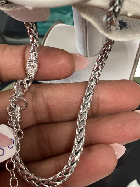 John Medeiros Gold and silver cross on chain Necklace