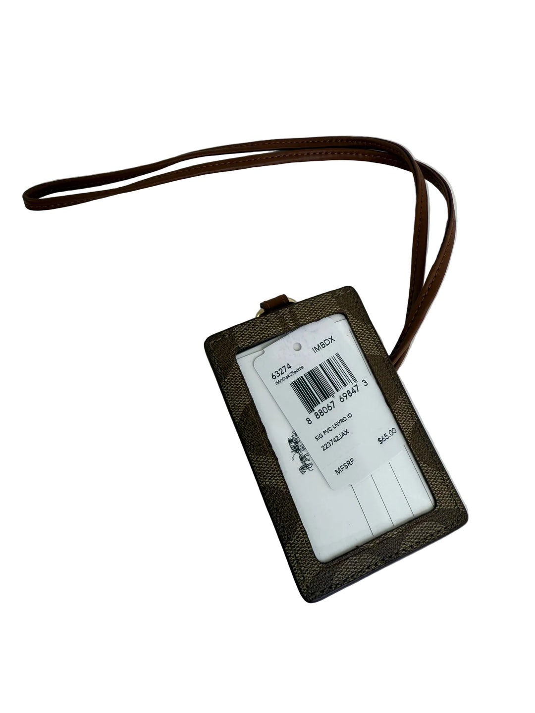 Coach Brown CC ID Lanyard Tag