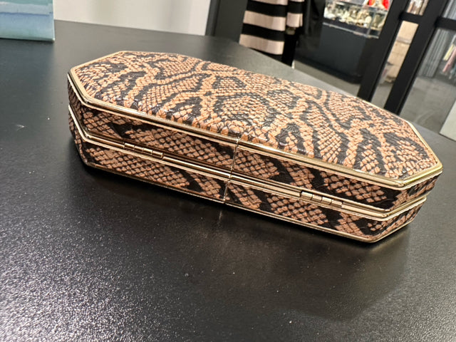 BCBG Max Azria Snake Print Clutch