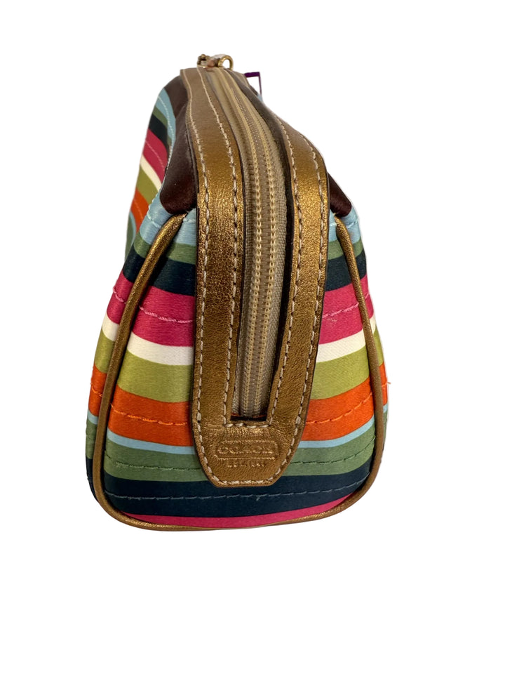 Coach Y2K Stripe Nylon Cosmetic Case