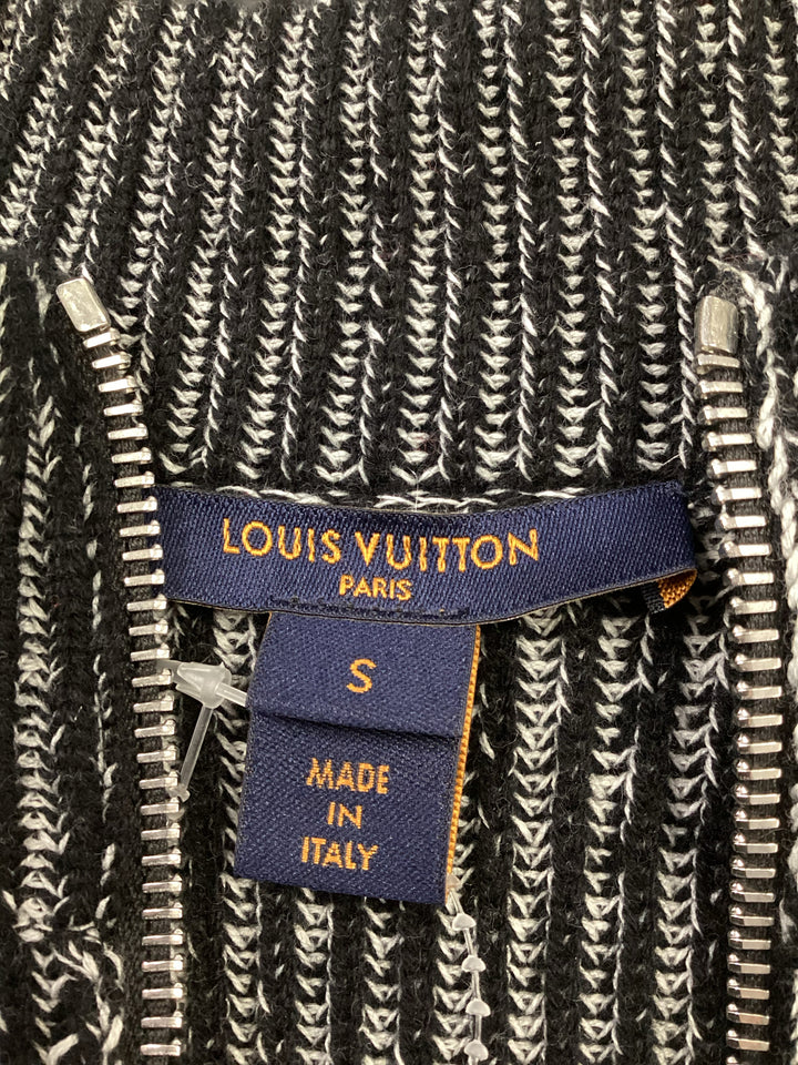 Louis Vuitton Zip Front Ribbed Cashmere Sweater Size Small